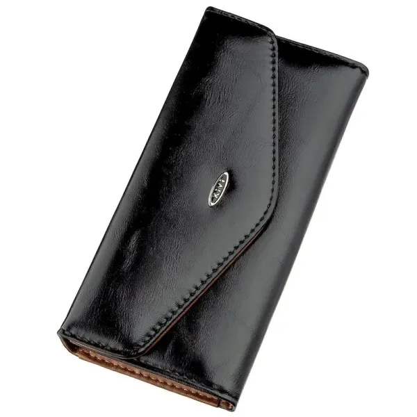 Гаманець жіночий з гладкого екошкіри KIVI 19073 Чорний