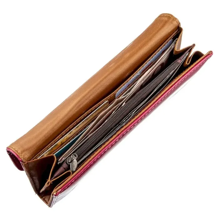 Гаманець жіночий з гладкої екошкіри KIVI 19074 Рожевий