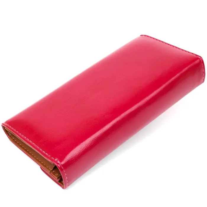 Гаманець жіночий з гладкої екошкіри KIVI 19074 Рожевий