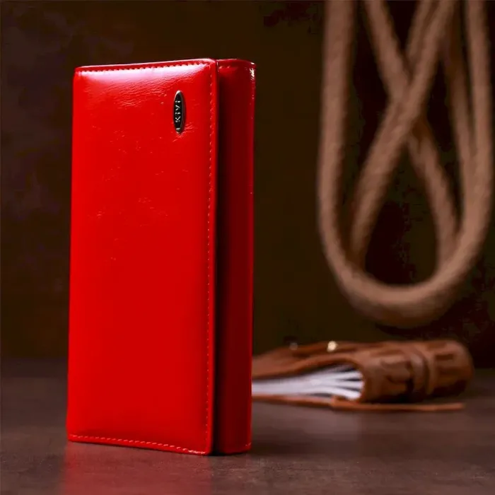 Гаманець жіночий з гладкого екошкіри KIVI 19075 Червоний