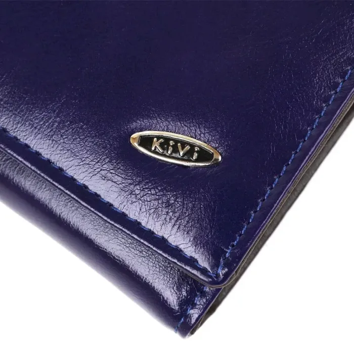 Гаманець жіночий з гладкого екошкіри KIVI 19076 Синій