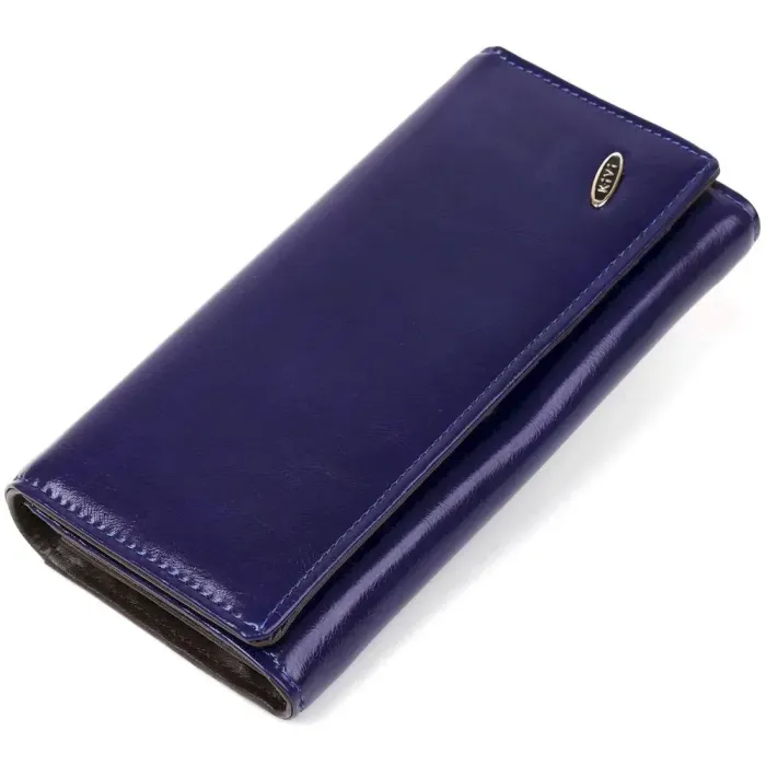 Гаманець жіночий з гладкого екошкіри KIVI 19076 Синій