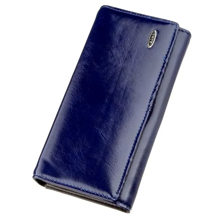 Гаманець жіночий з гладкого екошкіри KIVI 19076 Синій