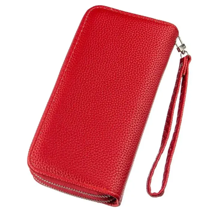 Гаманець жіночий із зернистої екошкіри KIVI 19042 Червоний