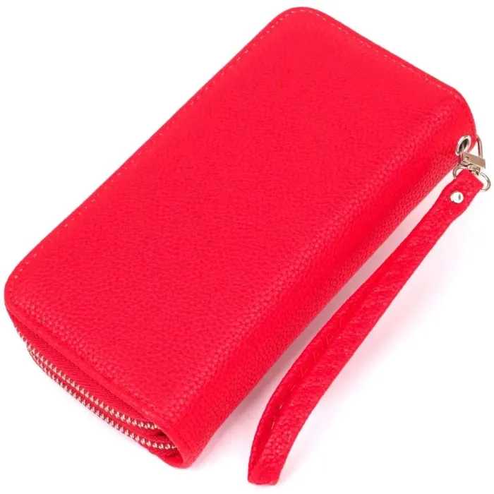 Гаманець жіночий із зернистої екошкіри KIVI 19042 Червоний