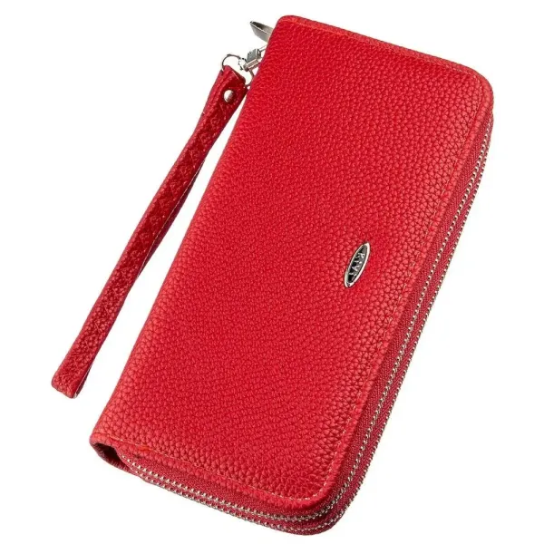 Гаманець жіночий із зернистої екошкіри KIVI 19042 Червоний