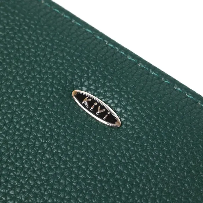Гаманець жіночий із зернистої екошкіри KIVI 19043 Зелений