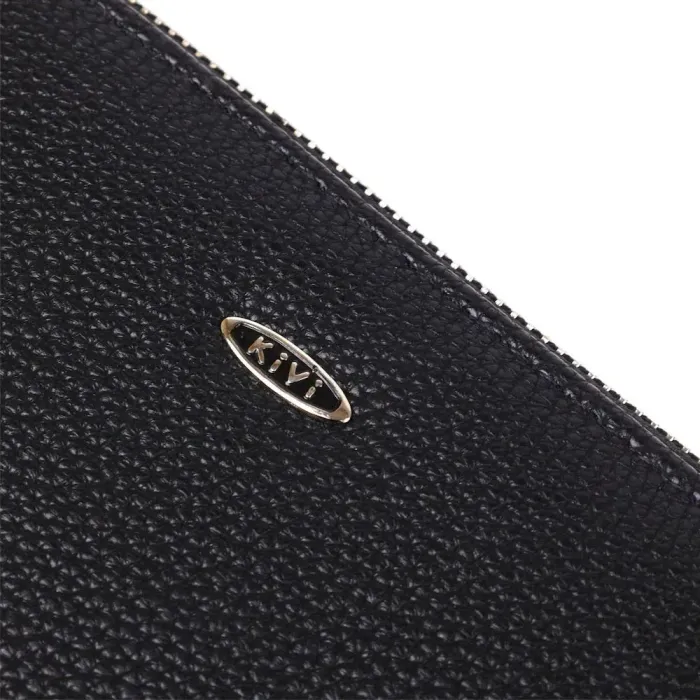 Гаманець жіночий із зернистої екошкіри KIVI 19045 Чорний