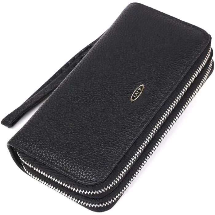 Гаманець жіночий із зернистої екошкіри KIVI 19045 Чорний