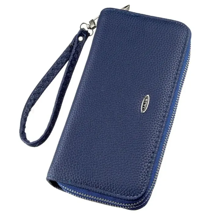 Гаманець жіночий із зернистого екошкіри KIVI 19046 Синій