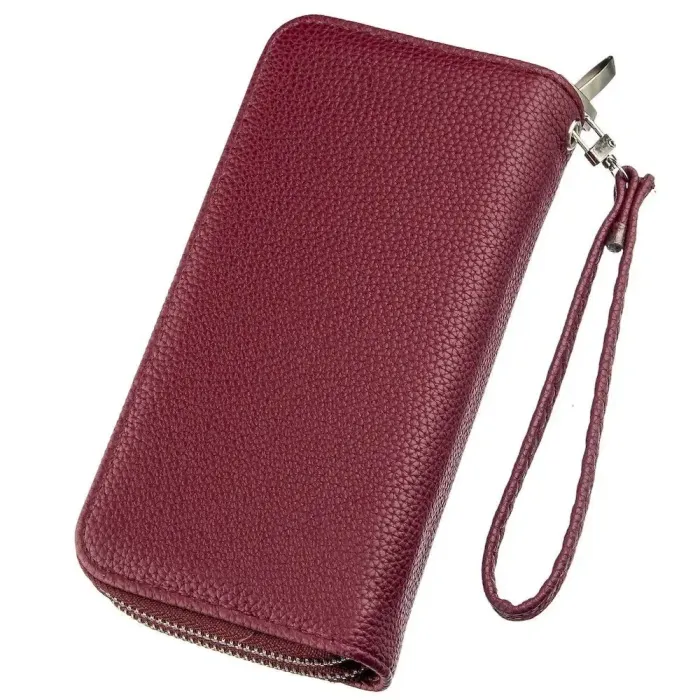 Гаманець жіночий із зернистої екошкіри KIVI 19047 Бордовий