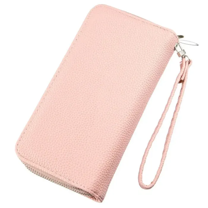 Гаманець жіночий із зернистої екошкіри KIVI 19048 Рожевий