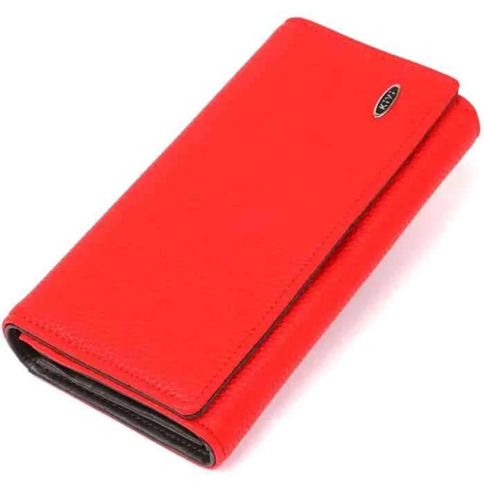 Гаманець жіночий із зернистої екошкіри KIVI 19058 Червоний