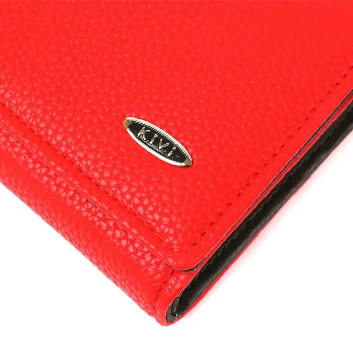 Гаманець жіночий із зернистої екошкіри KIVI 19058 Червоний