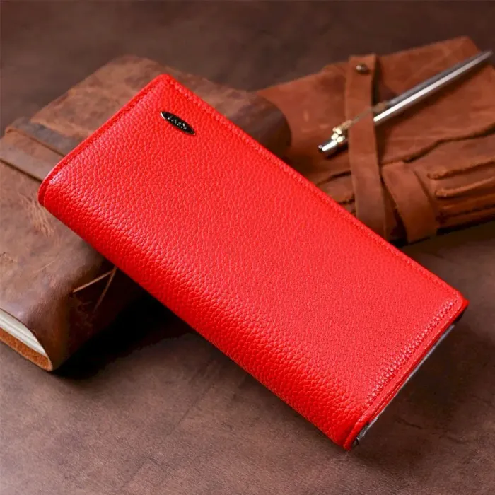 Гаманець жіночий із зернистої екошкіри KIVI 19058 Червоний