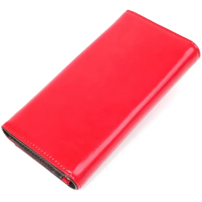 Гаманець жіночий із зернистої екошкіри KIVI 19060 Малиновий