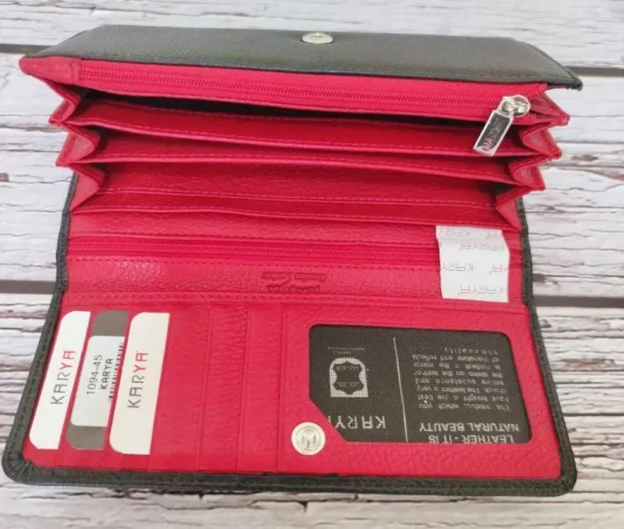 Гаманець жіночий KARYA 17008 шкіряний Чорний