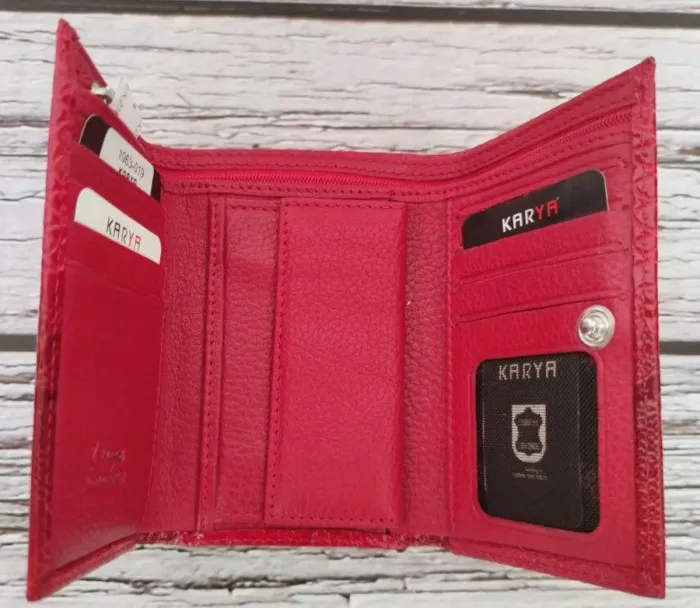 Гаманець жіночий KARYA 17171 шкіряний Червоний