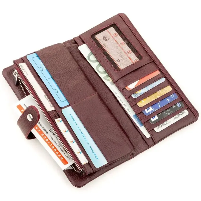 Гаманець жіночий KARYA 17236 Шкіряний Бордо