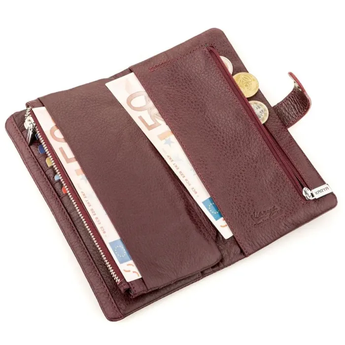 Гаманець жіночий KARYA 17236 Шкіряний Бордо