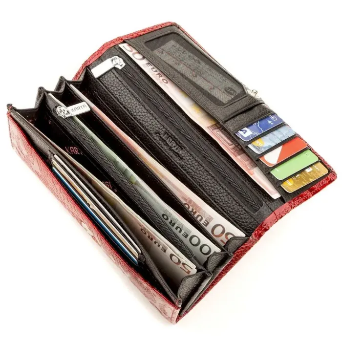 Кошелек женский KARYA 17241 кожаный Красный