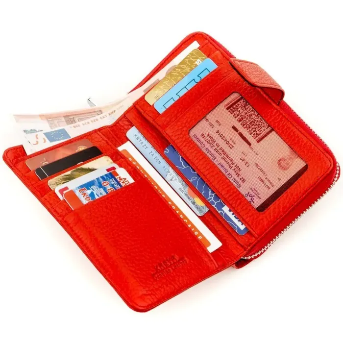 Кошелек женский KARYA 17254 кожаный Красный