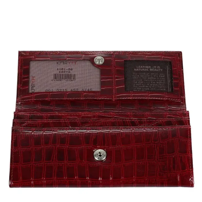 Кошелек женский KARYA 17265 кожаный Бордовый