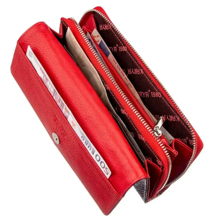 Кошелек женский KARYA 17356 кожаный Разноцветный