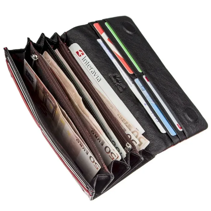 Гаманець жіночий шкіряний комбінований KARYA 17396 Червоний