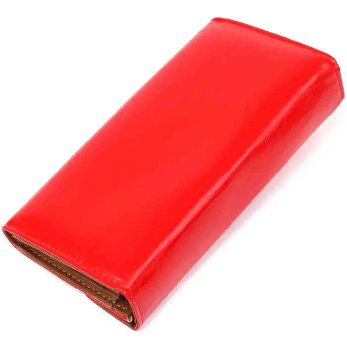 Гаманець жіночий конверт із гладкої екошкіри KIVI 19069 Червоний