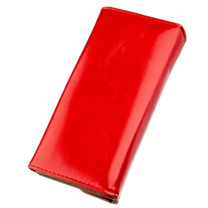 Гаманець жіночий конверт із гладкої екошкіри KIVI 19069 Червоний