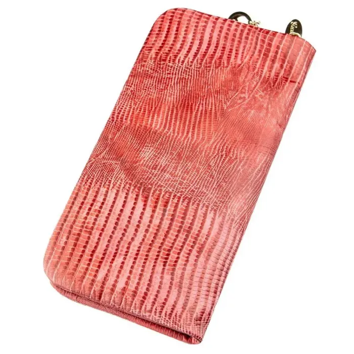 Гаманець жіночий шкіряний з тисненням Guxilai 18967 Червоний