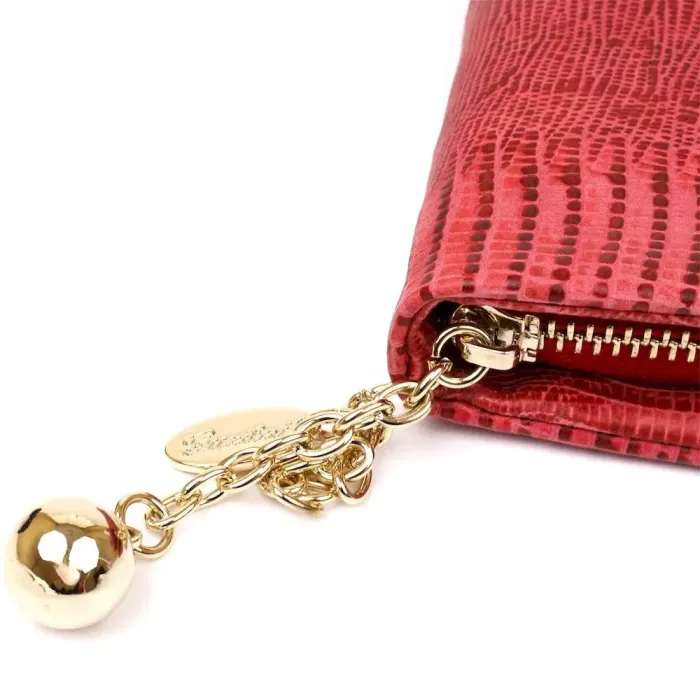 Гаманець жіночий шкіряний з тисненням Guxilai 18967 Червоний