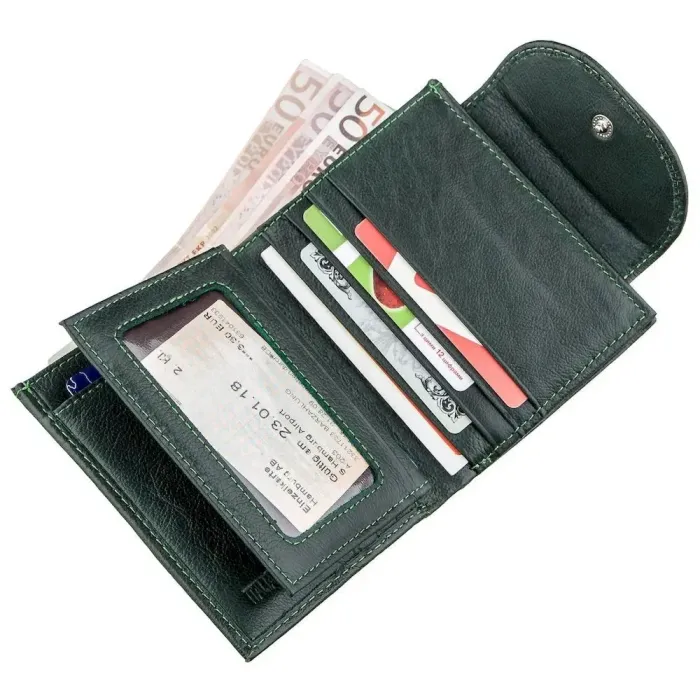 Шкіряний гаманець ST Leather 18958 Зелений