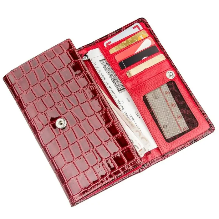 Гаманець жіночий лаковий KARYA 17401 Червоний