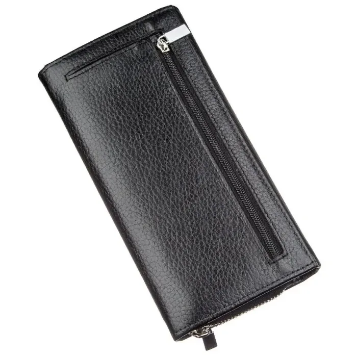 Гаманець жіночий на кнопці шкіряний KARYA 17397 Чорний