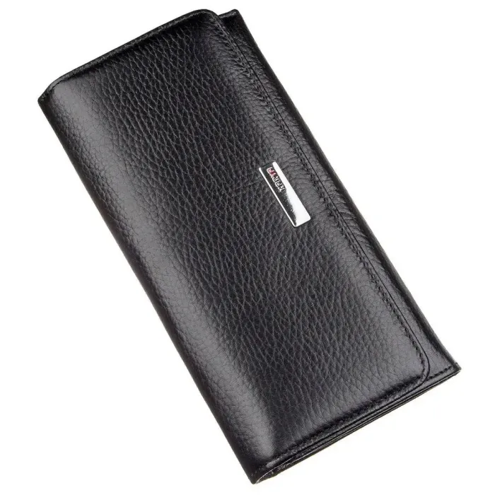 Гаманець жіночий на кнопці шкіряний KARYA 17404 Чорний