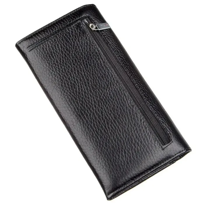 Гаманець жіночий на кнопці шкіряний KARYA 17404 Чорний