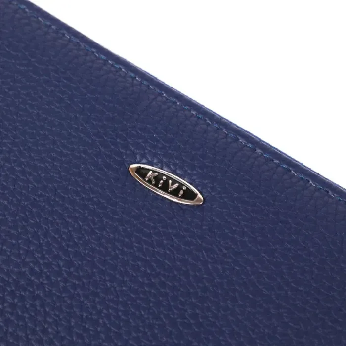 Кошелек женский на одну молнию из экокожи флотар KIVI 19013 Синий