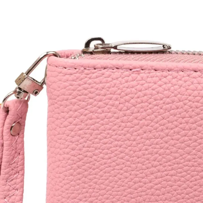 Кошелек женский на одну молнию из экокожи флотар KIVI 19016 Розовый