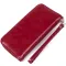 Кошелек женский на одну молнию из экокожи гладкий KIVI 19035 Бордовый