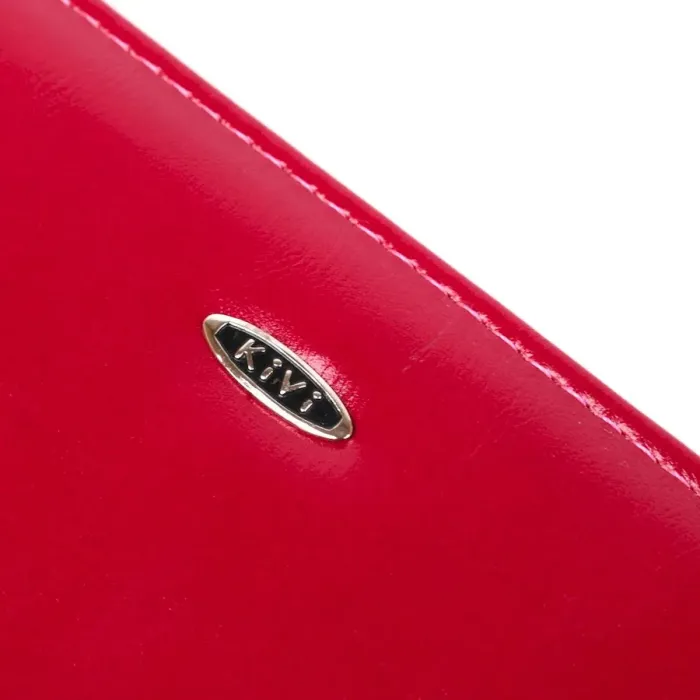 Кошелек женский на одну молнию из экокожи гладкий KIVI 19037 Розовый