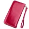 Гаманець жіночий на одну блискавку з екошкіри гладкий KIVI 19039 Малиновий