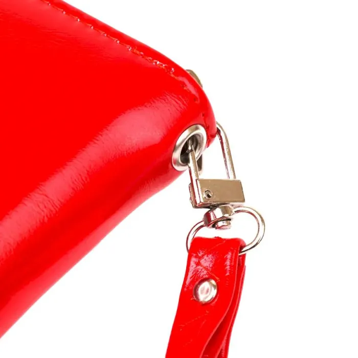 Гаманець жіночий на одну блискавку з екошкіри гладкий KIVI 19041 Червоний