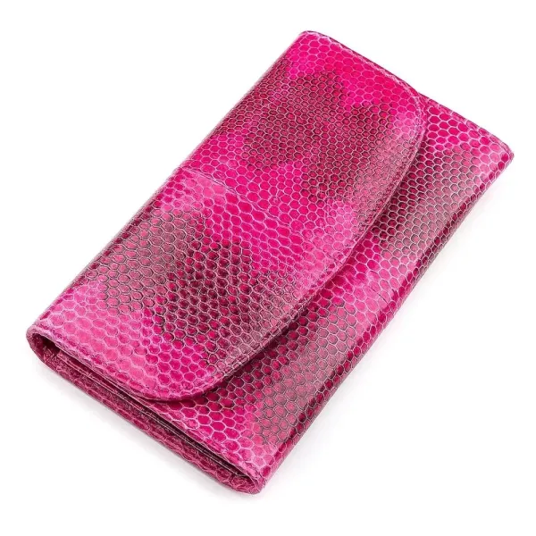 Гаманець жіночий SEA SNAKE LEATHER 18276 із натуральної шкіри морської змії Рожевий
