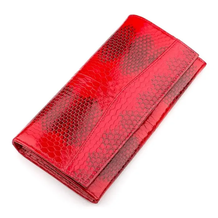 Гаманець жіночий SEA SNAKE LEATHER 18278 із натуральної шкіри морської змії Червоний