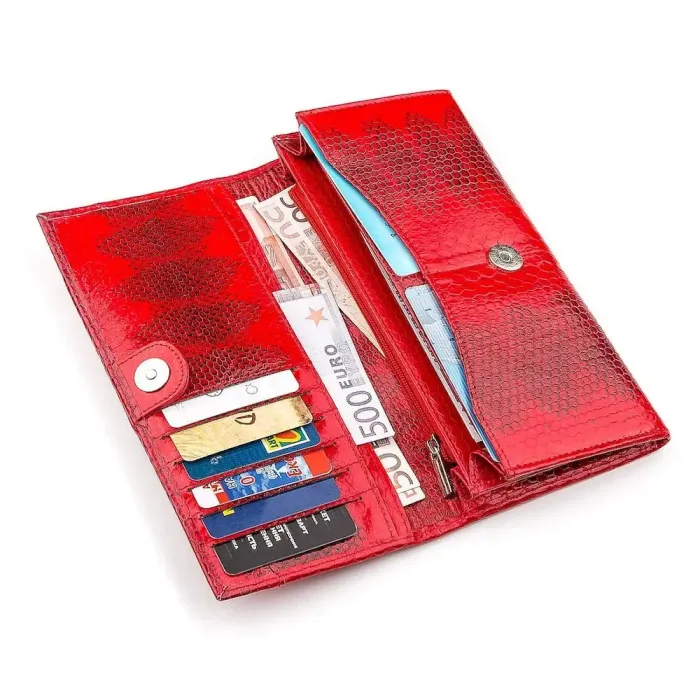 Гаманець жіночий SEA SNAKE LEATHER 18278 із натуральної шкіри морської змії Червоний