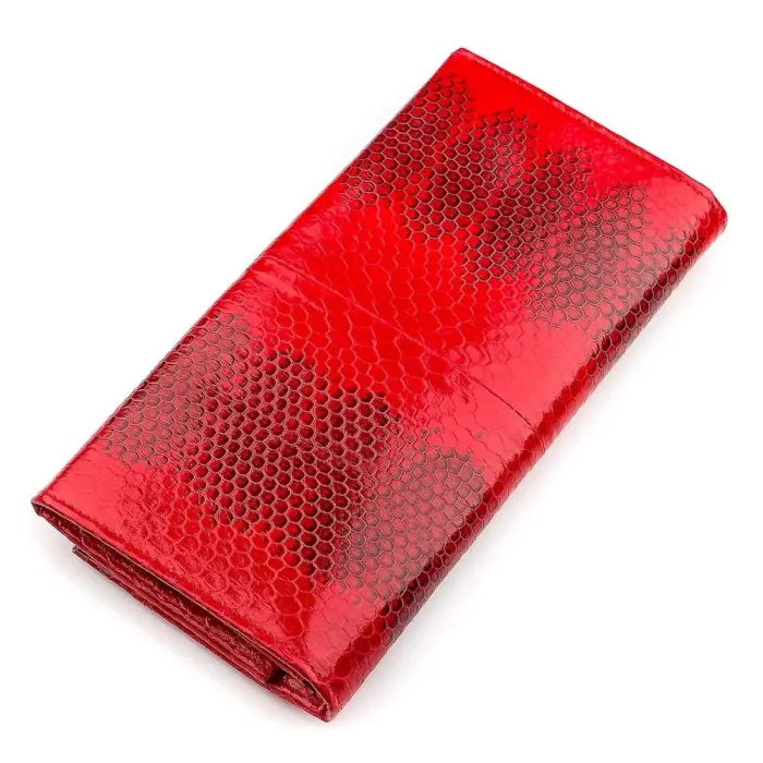 Гаманець жіночий SEA SNAKE LEATHER 18278 із натуральної шкіри морської змії Червоний