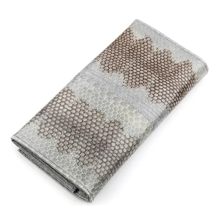 Гаманець жіночий SEA SNAKE LEATHER 18279 із натуральної шкіри морської змії Сірий