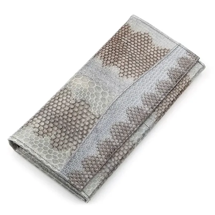Гаманець жіночий SEA SNAKE LEATHER 18279 із натуральної шкіри морської змії Сірий